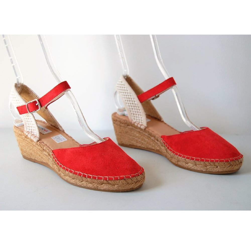 ALPARGATUS - VALENCIANA 402 SUEDE ESPADRILLE -ROJO